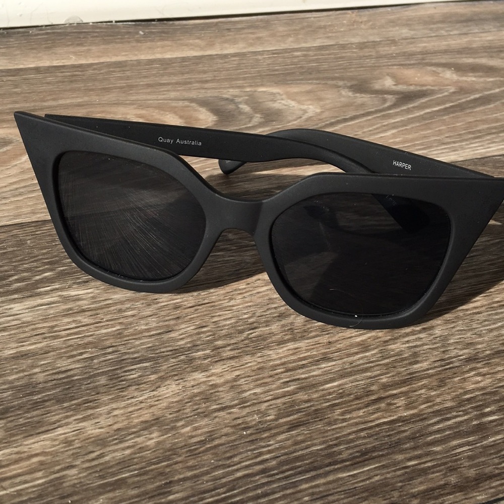 Quay Australia Black Cat Eye Sunglasses